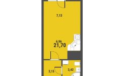Студия 21 кв.м, ЖК "Золотой", Калинина 66 Студия 21 кв.м, ЖК "Золотой", Калинина 66